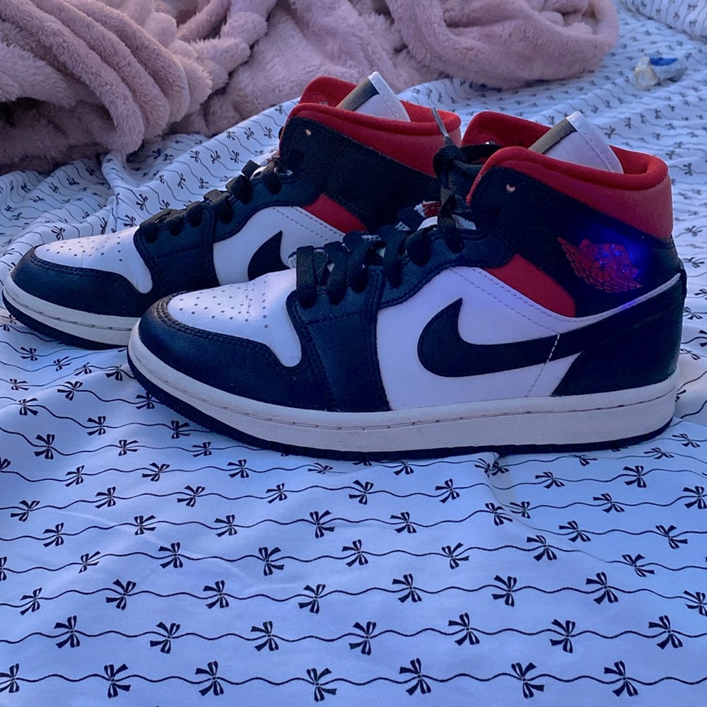 Jordan shoes, black, red, white. Size 6.5 in women’s